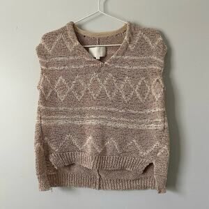 2 Gar-De Argyle Sleeveless V-Neck Knit Sweater Small